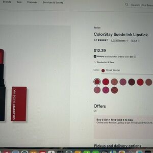 Revlon ColorStay Suede Ink Lipstick - Red - NWOT - unopened!